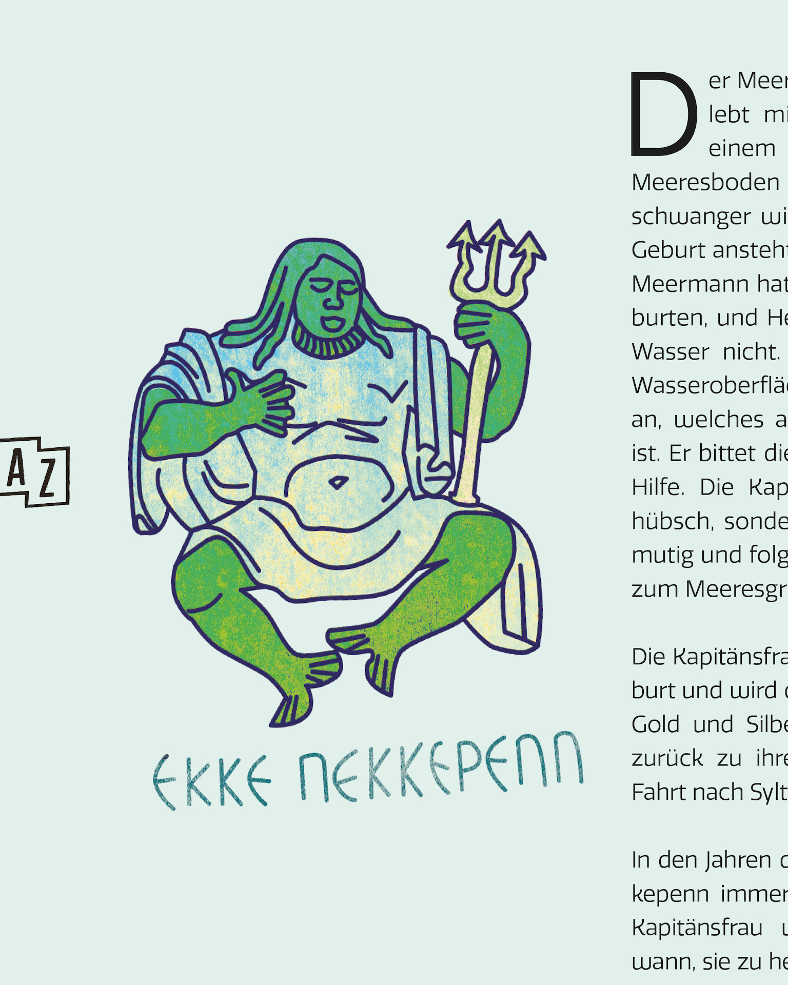 AMRUMZEIT Illustration der Sagengestalt &bdquo;Ekke Nekkepenn&ldquo;