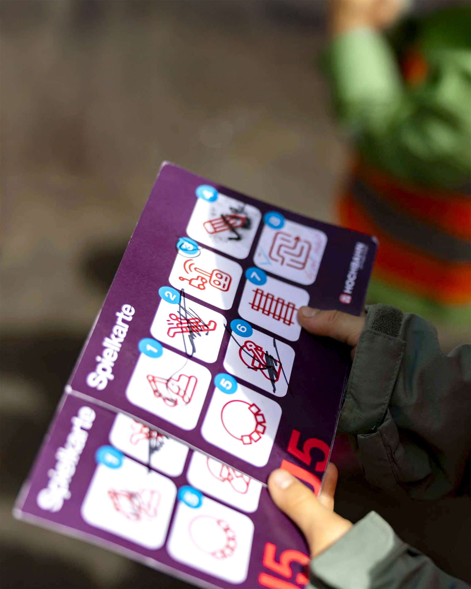 Hochbahn U5-Familienfest Spielkarte mit Stempelfeldern