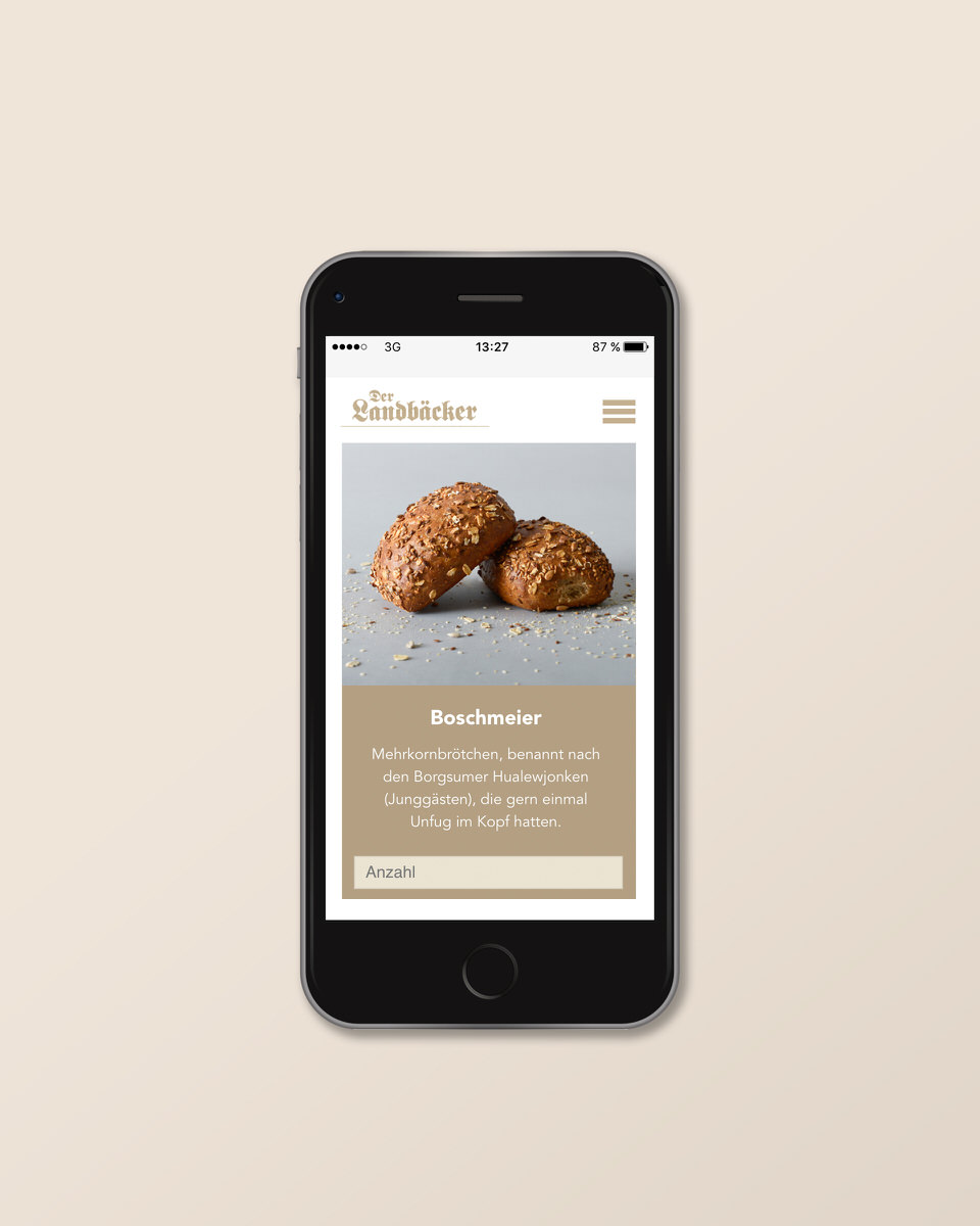 Landbäcker Föhr Smartphone Ansicht