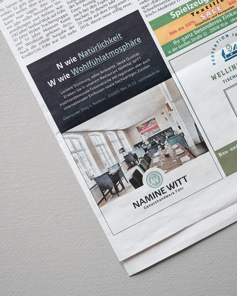 Namine Witt Zeitungsanzeige